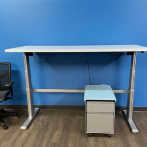 Steelcase Electric Table/Desk w/Mobile Pedestal