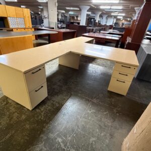 lite oak L desk