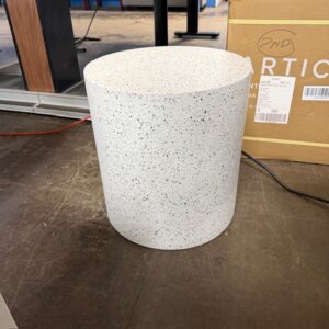 Solina white terrazzo stool