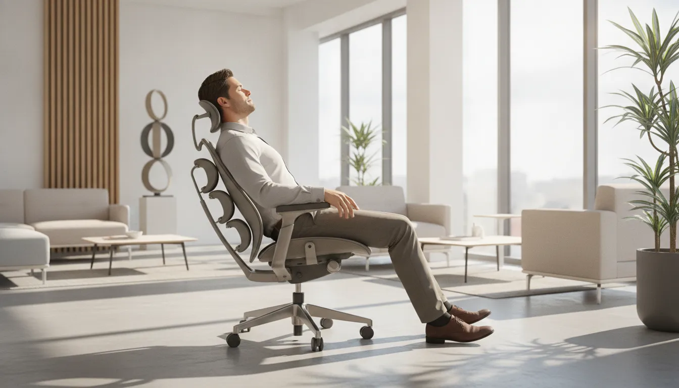 Vetted used ergonomic chairs on display in a Cleveland office furniture showroom
