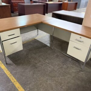 Metal L-Shaped Desk